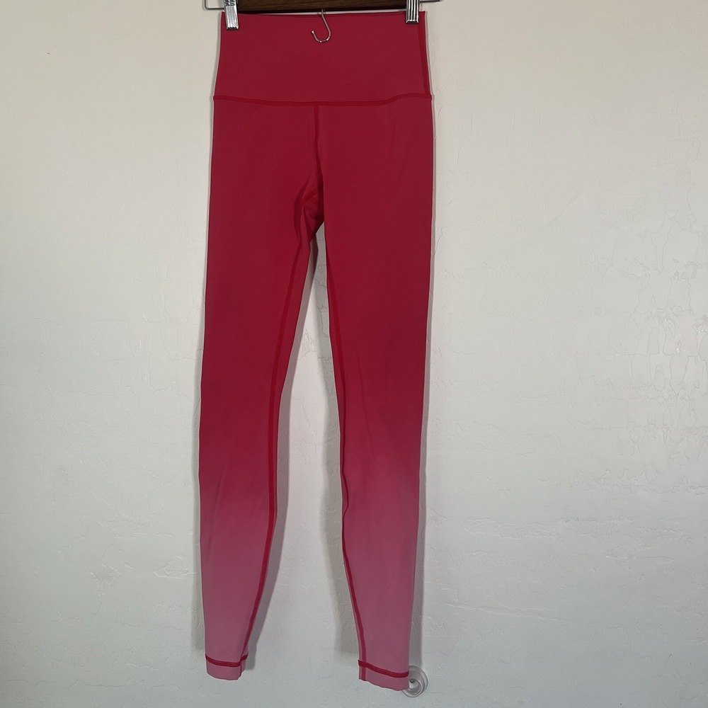 Lululemon Wunder Under Hi-Rise Tight Ombre 28" size 2 Fuchsia Pink